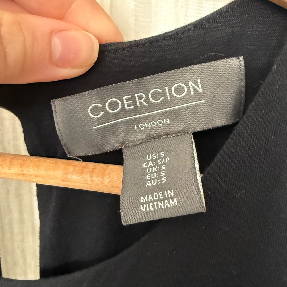 EUC💥 Coercion London Black Midi A-Line Skater Dress - Picture 2 of 6